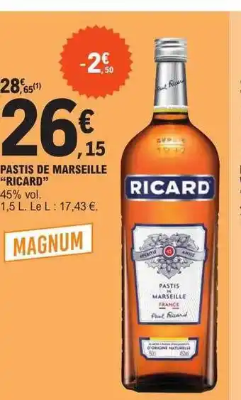 E.Leclerc Pastis de marseille offre