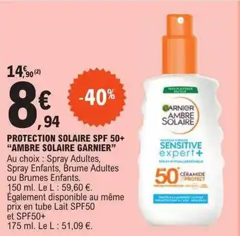 E.Leclerc Protection solaire spf 50+ offre