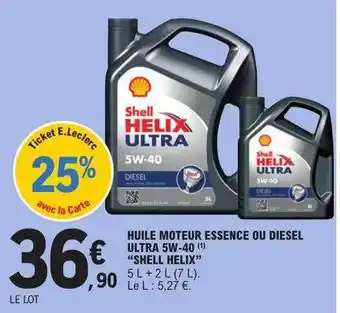 E.Leclerc Huile moteur essence ou diesel ultra 5w-40 offre