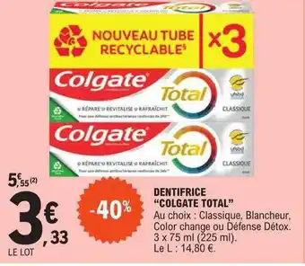 E.Leclerc Dentifrice offre