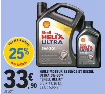 E.Leclerc Huile moteur essence et diesel ultra 5w-30 offre
