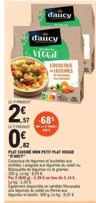 E.Leclerc Plat cuisiné mon petit plat veggie offre