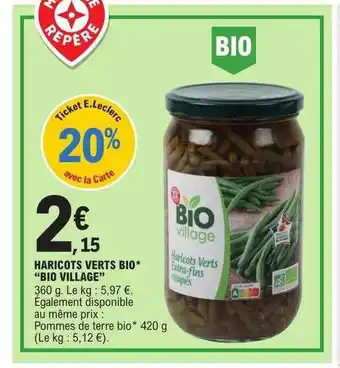 E.Leclerc Haricots verts bio offre