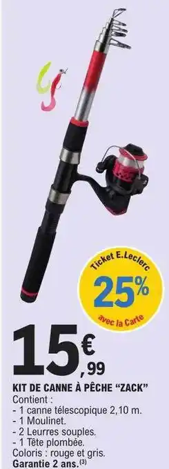 E.Leclerc Kit de canne à pêche offre