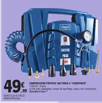 E.Leclerc Compresseur portatif air force 4 offre