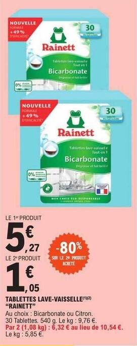 E.Leclerc Tablettes lave-vaisselle offre