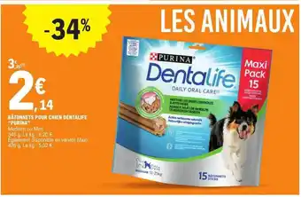 E.Leclerc Bâtonnets pour chien dentalife offre