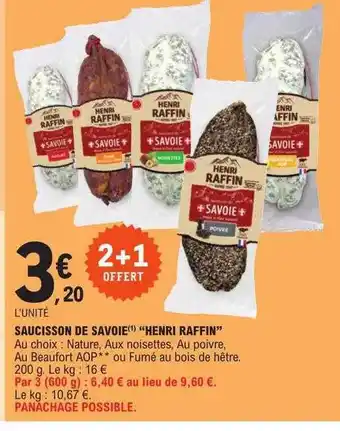 E.Leclerc Saucisson de savoie offre