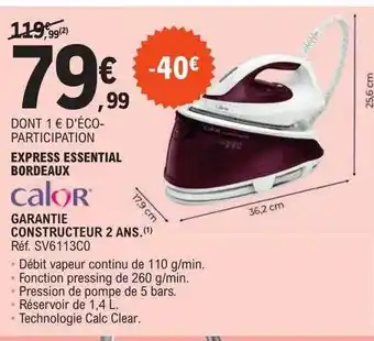 E.Leclerc Express essential bordeaux calor offre
