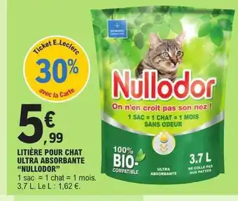 E.Leclerc Litière pour chat ultra absorbante offre