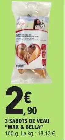 3 sabots de veau