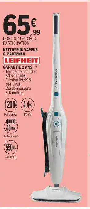 Nettoyeur vapeur cleantenso leifheit