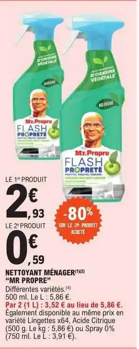 E.Leclerc Nettoyant ménager offre