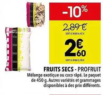 Fruits secs - profruits