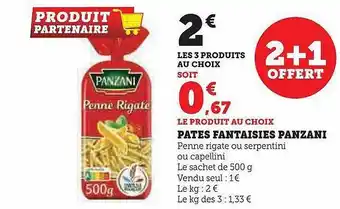 Super U Pâtes fantaisies panzani offre