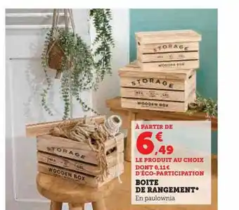 Super U Boîte de rangement offre