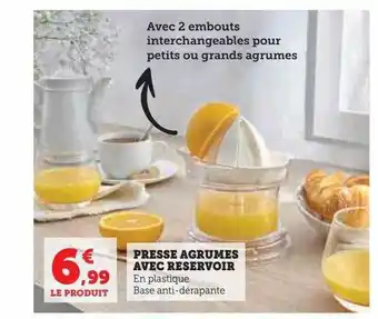 Super U Presse agrumes avec réservoir offre