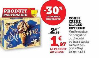 Cônes crème glacée extrême