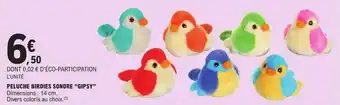 E.Leclerc Peluche birdies sonore offre