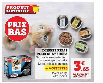 Super U Coffret repas pour chat sheba offre