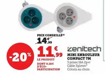 Mii enrouleur compact 7m
