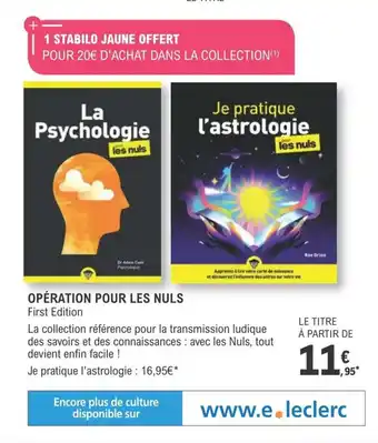 E.Leclerc Opération pour les nuls offre