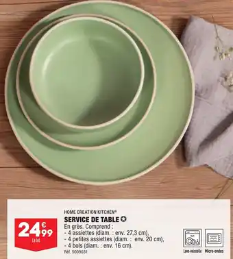 ALDI Service de Table offre