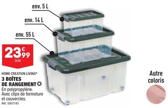 ALDI 3 Boîtes de Rangement offre