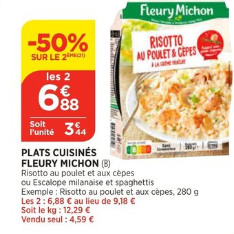 Bi1 Plats Cuisinés Fleury Michon offre