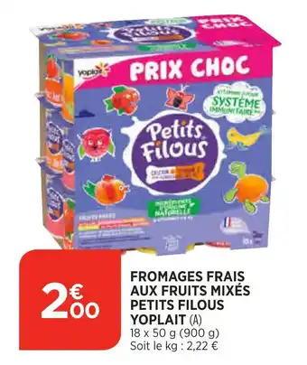 Bi1 Fromages Frais Aux Fruits Mixés Petits Filous Yoplait offre