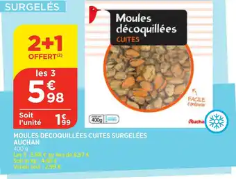 Bi1 Moules Décoquillés Cuites Surgelées Auchan offre