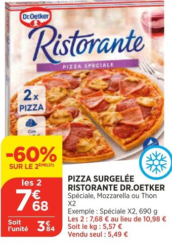 Bi1 Pizza Surgelée Ristorante Dr.Oetker offre