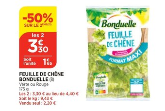 Bi1 Feuille de Chêne Bonduelle offre