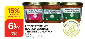 Bi1 Lot de 3 Terrines Bourguignonnes Terrines du Morvan offre