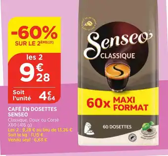 Bi1 Café en Dosettes Senseo offre