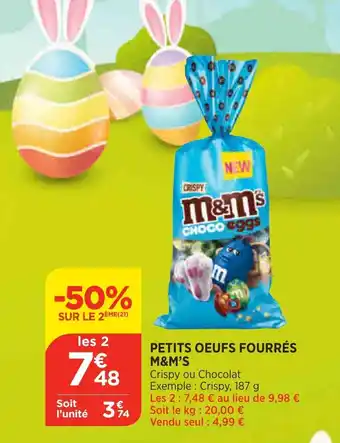Bi1 Petits Oeufs Fourrés M&M's offre