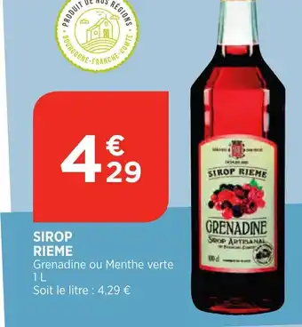 Bi1 Sirop Rieme offre