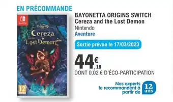 Bayonetta Origins Switch Cereza and The Lost Demon