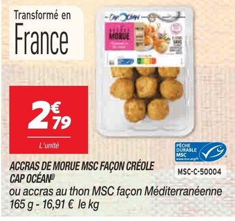 Netto Accras De Morue MSC Facon Crèole Cap Ocèan offre