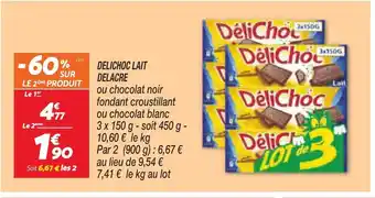 Netto Delichoc Lait Delacre offre