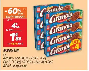Netto Granola Lait Lu offre
