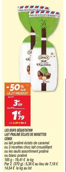 Netto Les Œufs Dègustation Lait Pralinè èclats De Noisettes Cèmoi offre