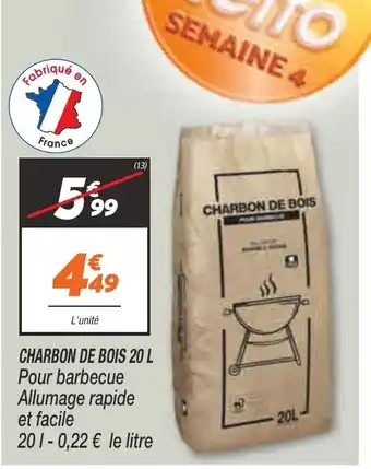 Netto Charbon De Bois 20 L offre