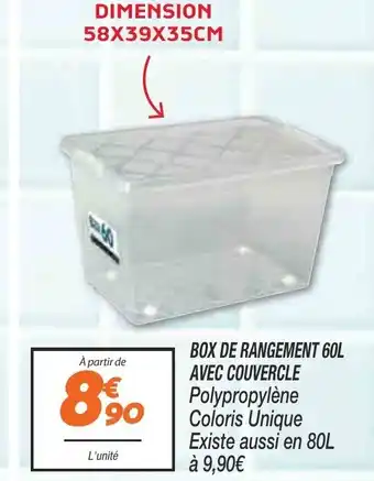 Netto Box De Rangement 60L Avec Couvercle offre