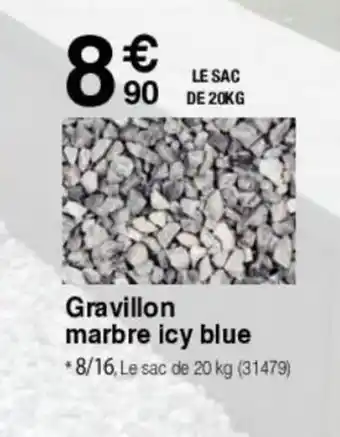 Chretien Matériaux Gravillon Marbre Icy Blue offre