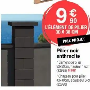 Piller noir anthracite