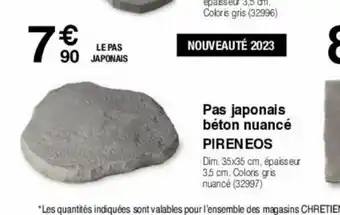 Chretien Matériaux Pas japonais beton nuance pireneos offre