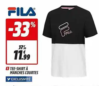 Intersport Tee-shirt à Manches Courtes Fila offre
