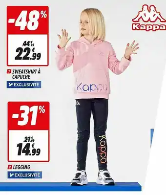 Intersport Sweatshirt à Capuche, Legging Kappa offre