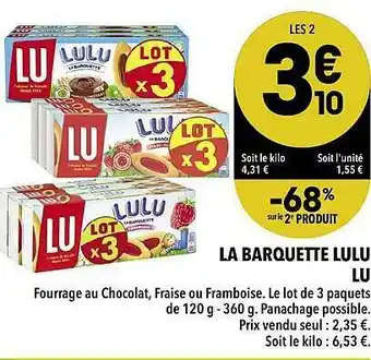 Supeco La Barquette Lulu Lu offre